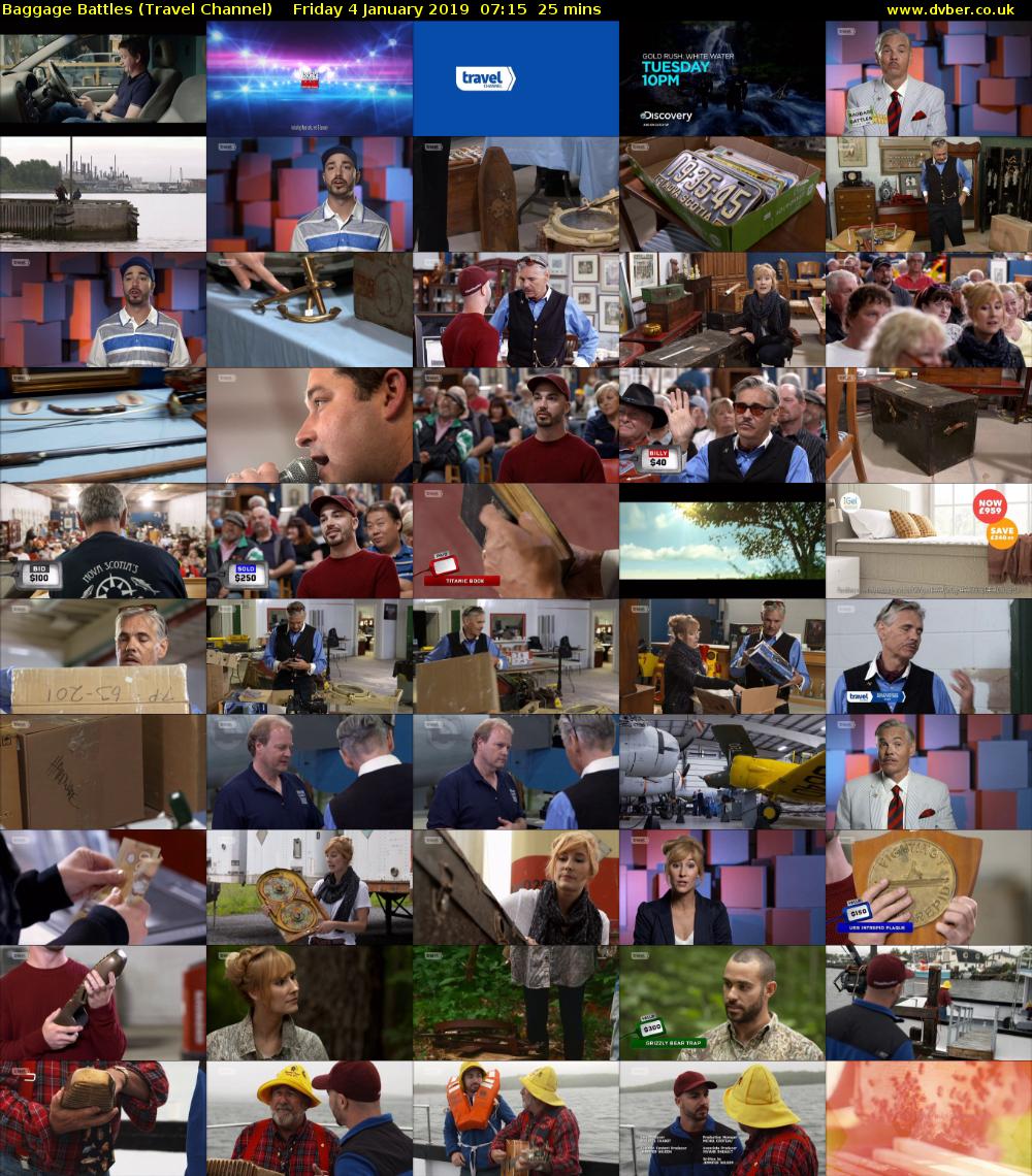 Baggage Battles (Travel Channel) Friday 4 January 2019 07:15 - 07:40