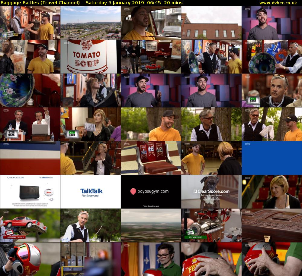 Baggage Battles (Travel Channel) Saturday 5 January 2019 06:45 - 07:05