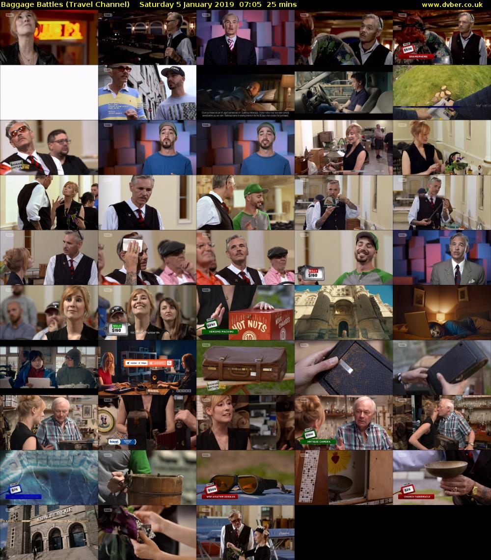 Baggage Battles (Travel Channel) Saturday 5 January 2019 07:05 - 07:30