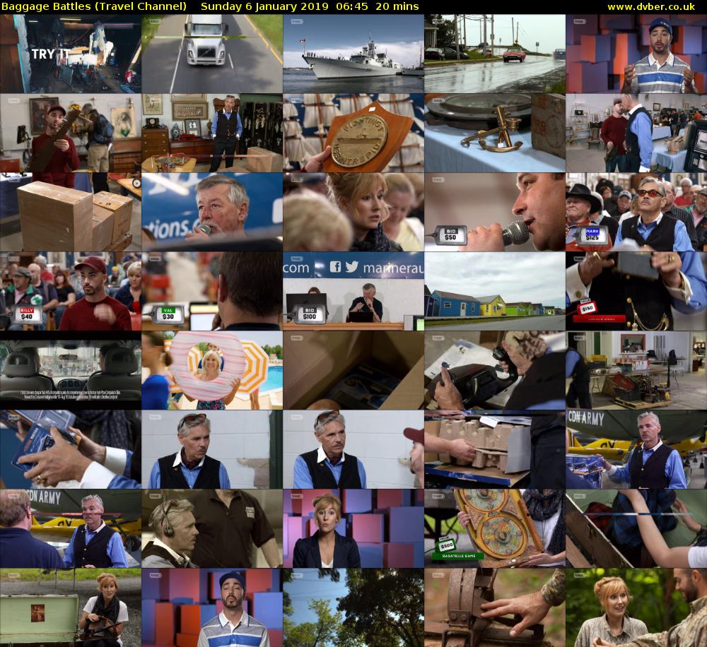 Baggage Battles (Travel Channel) Sunday 6 January 2019 06:45 - 07:05