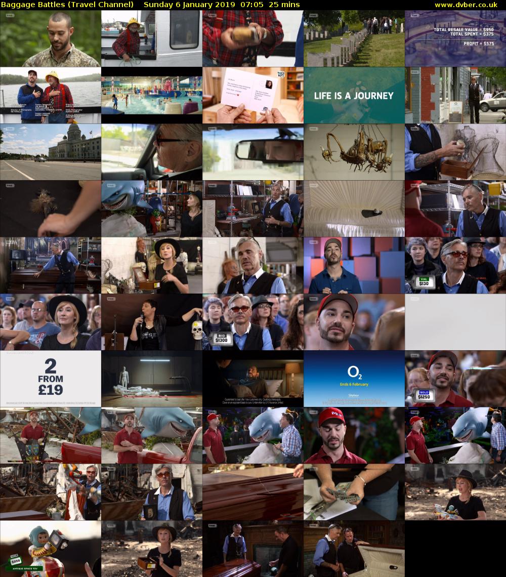 Baggage Battles (Travel Channel) Sunday 6 January 2019 07:05 - 07:30