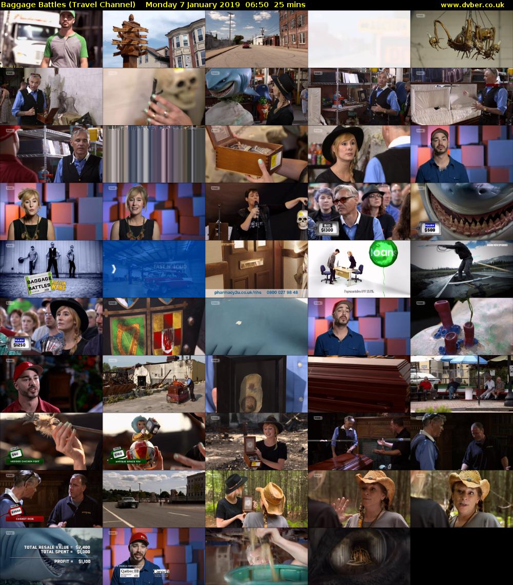 Baggage Battles (Travel Channel) Monday 7 January 2019 06:50 - 07:15