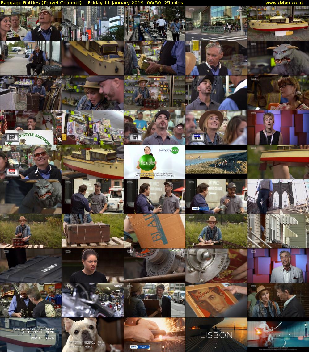 Baggage Battles (Travel Channel) Friday 11 January 2019 06:50 - 07:15