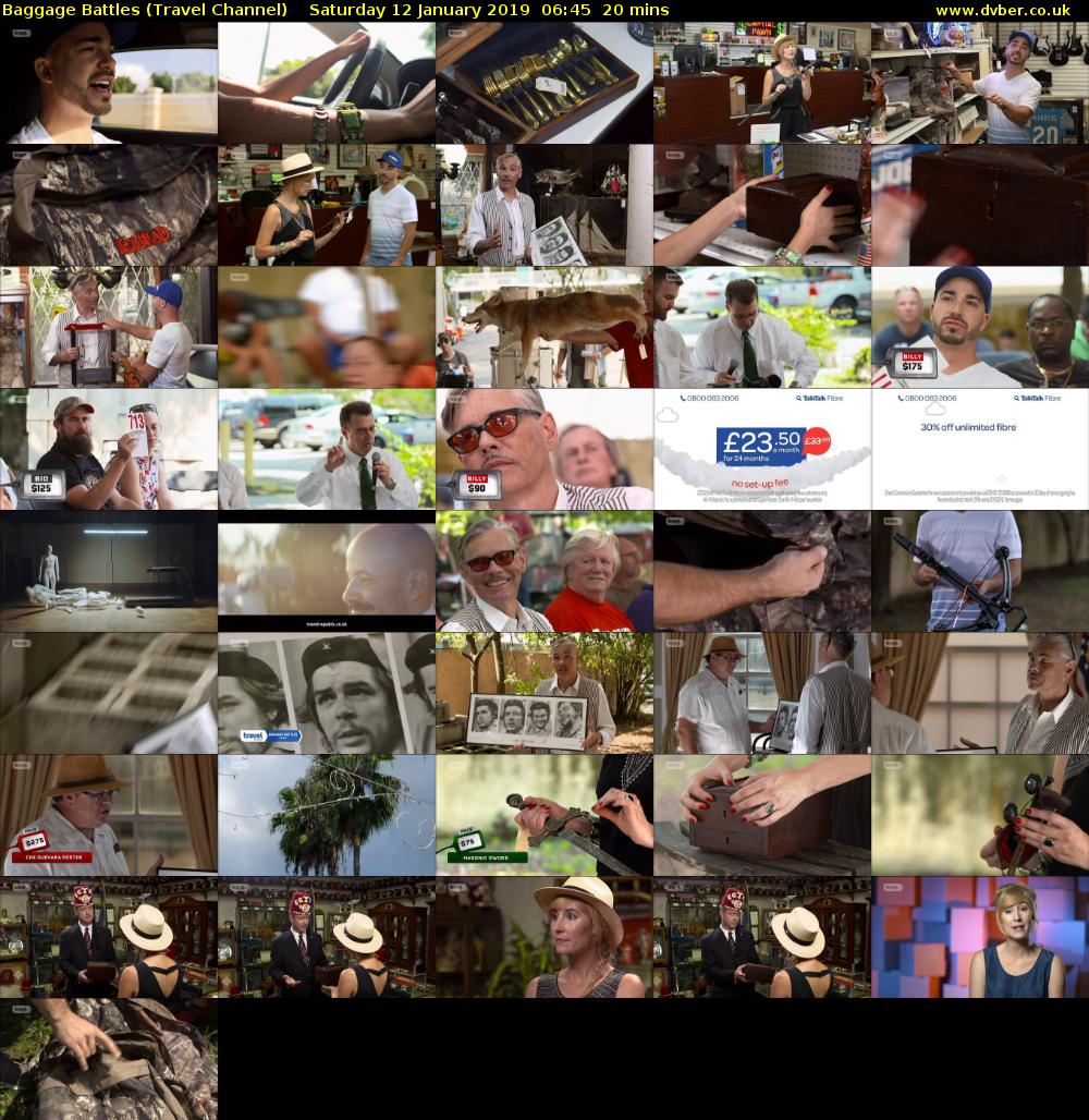 Baggage Battles (Travel Channel) Saturday 12 January 2019 06:45 - 07:05