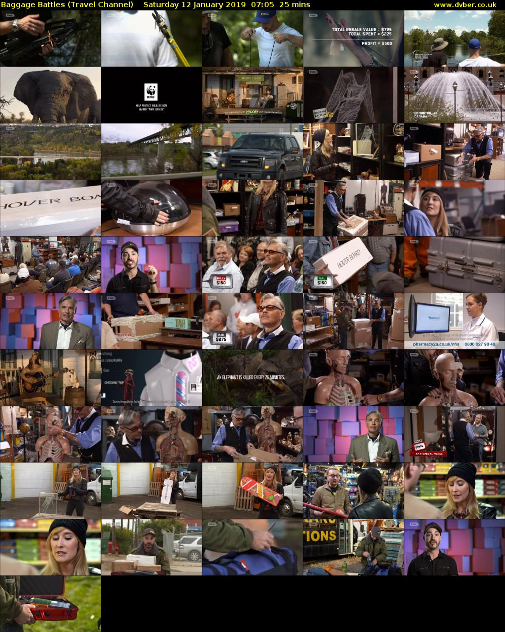 Baggage Battles (Travel Channel) Saturday 12 January 2019 07:05 - 07:30