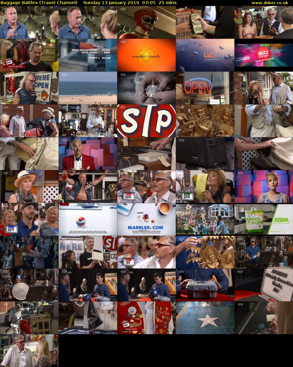 Baggage Battles (Travel Channel) Sunday 13 January 2019 07:05 - 07:30