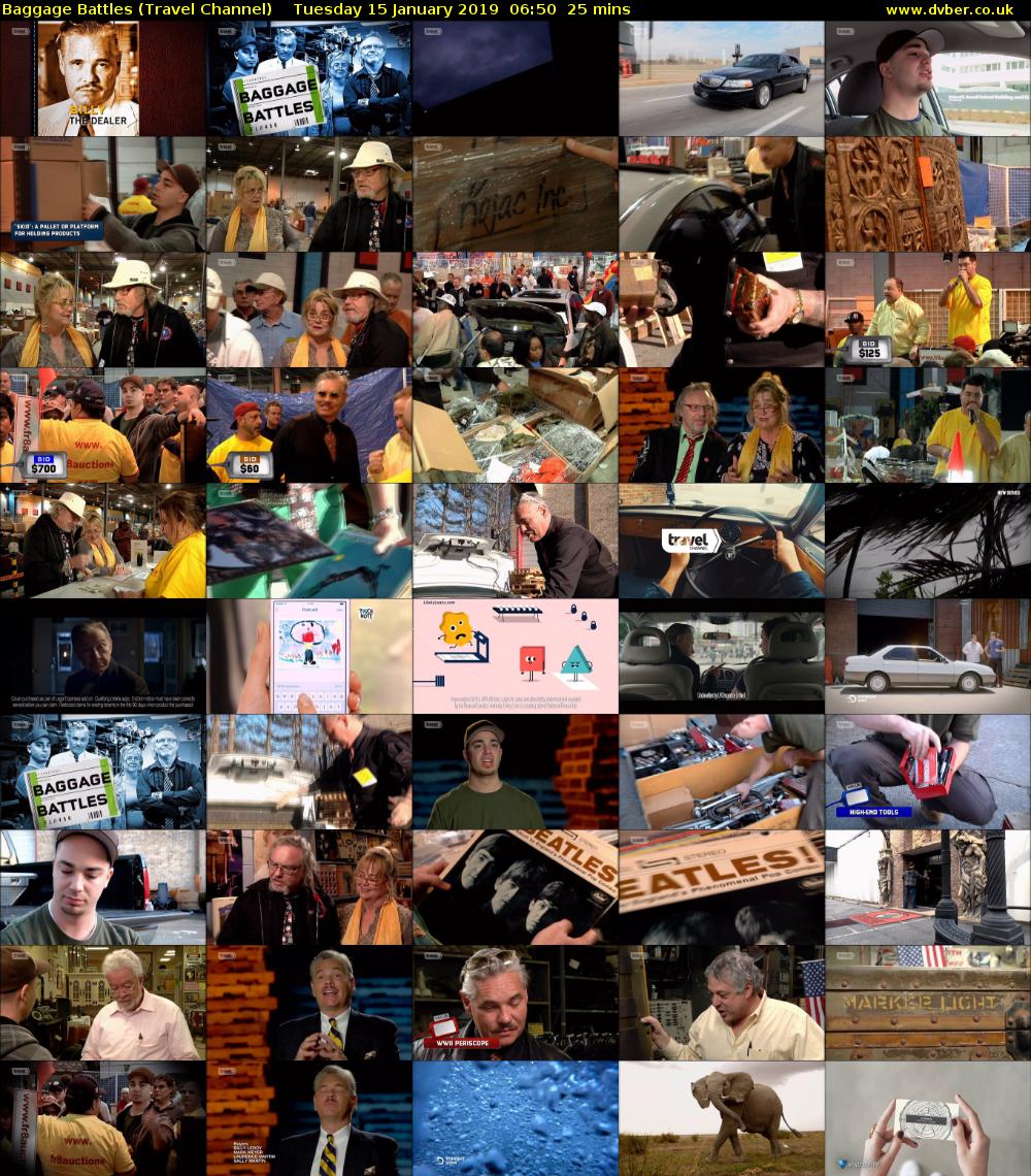 Baggage Battles (Travel Channel) Tuesday 15 January 2019 06:50 - 07:15