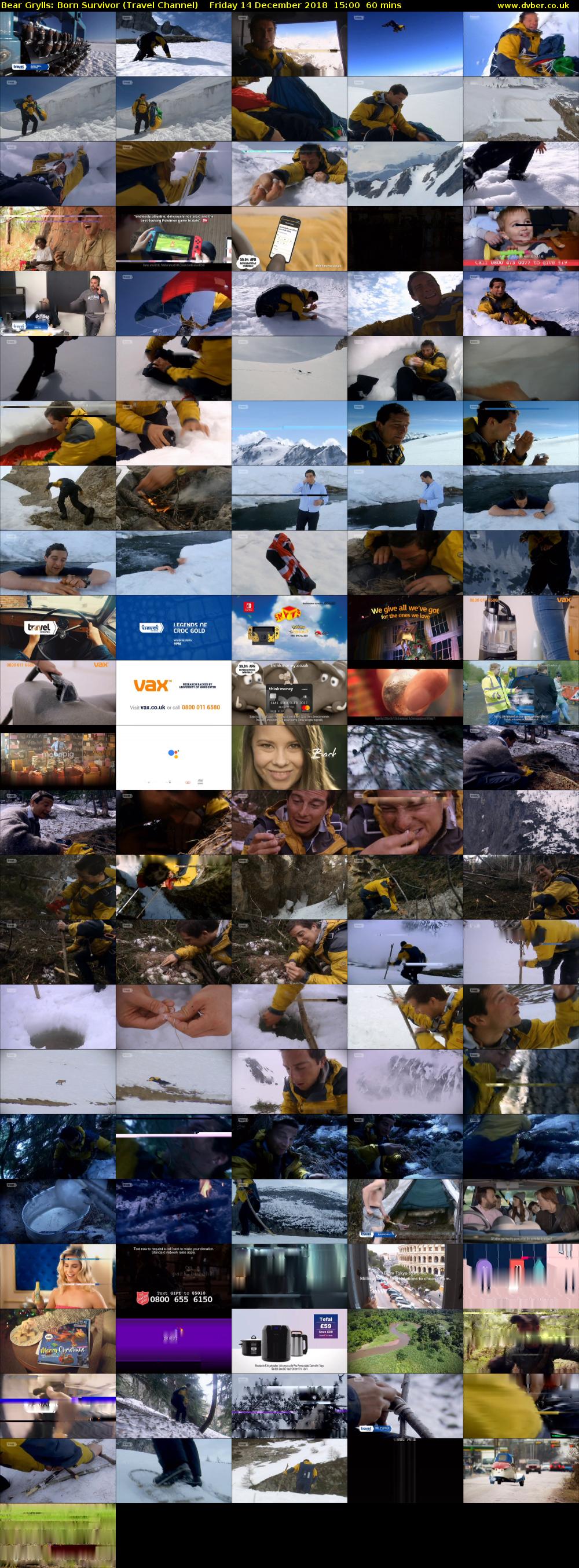 Bear Grylls: Born Survivor (Travel Channel) Friday 14 December 2018 15:00 - 16:00