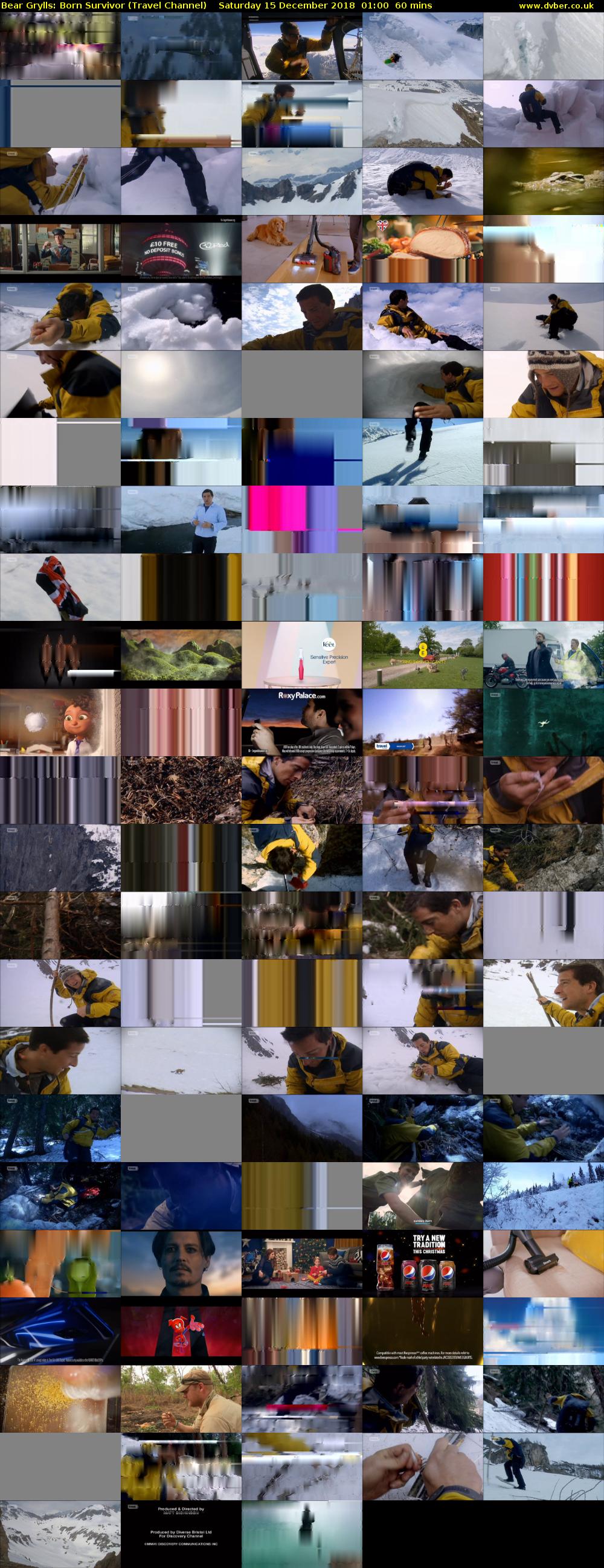 Bear Grylls: Born Survivor (Travel Channel) Saturday 15 December 2018 01:00 - 02:00