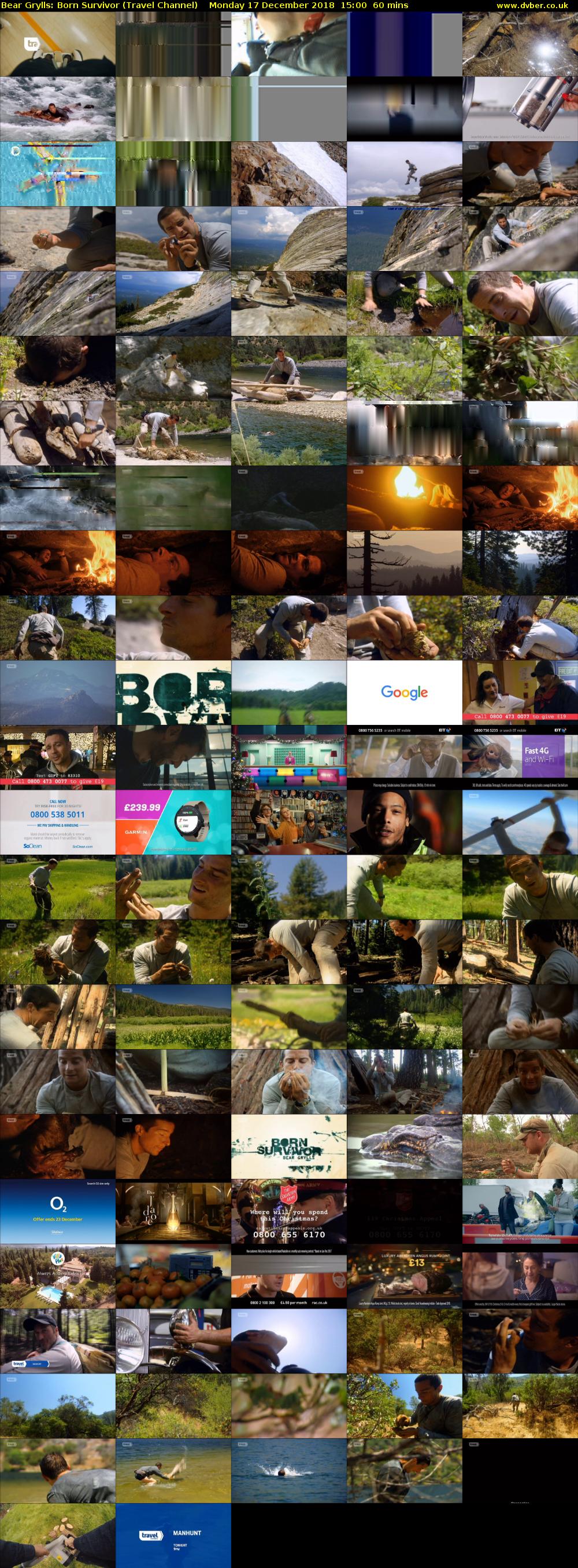 Bear Grylls: Born Survivor (Travel Channel) Monday 17 December 2018 15:00 - 16:00