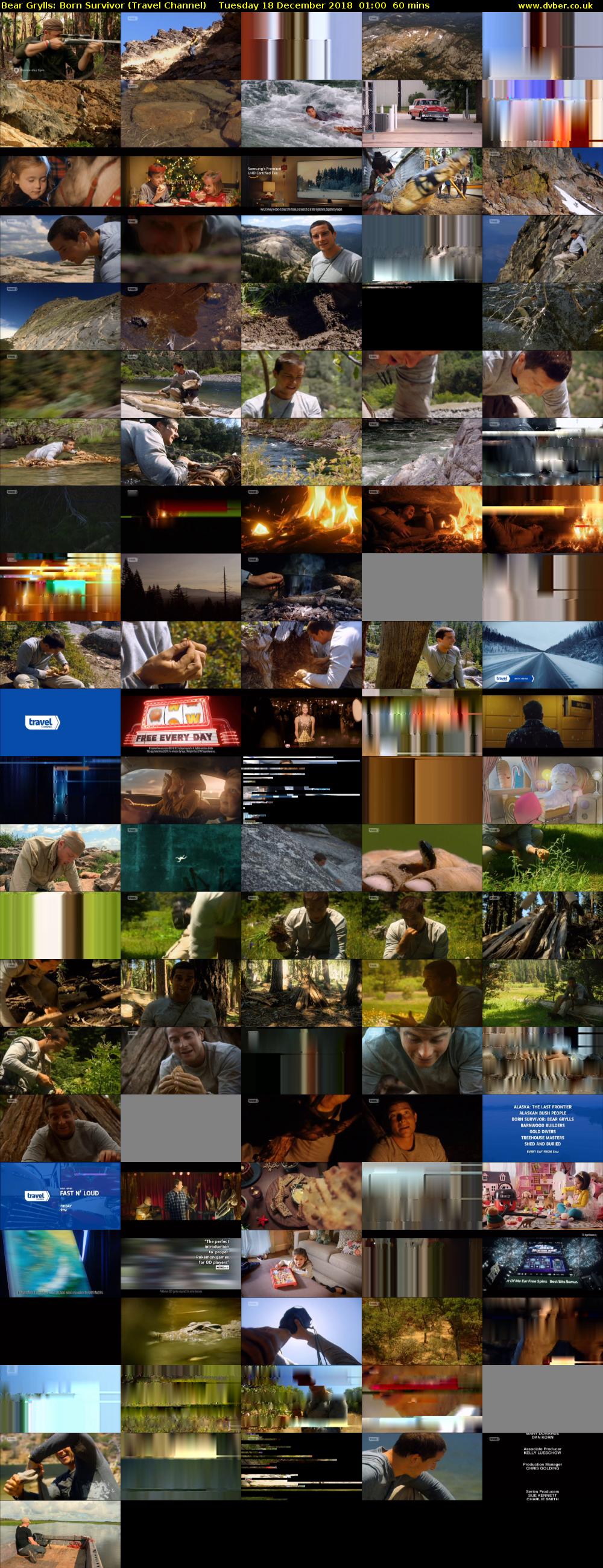 Bear Grylls: Born Survivor (Travel Channel) Tuesday 18 December 2018 01:00 - 02:00