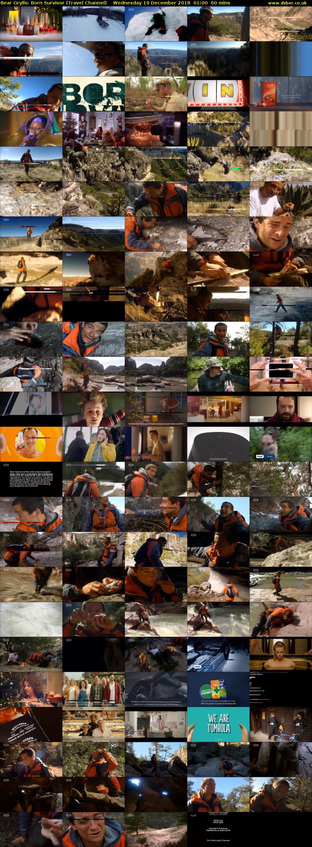 Bear Grylls: Born Survivor (Travel Channel) Wednesday 19 December 2018 01:00 - 02:00