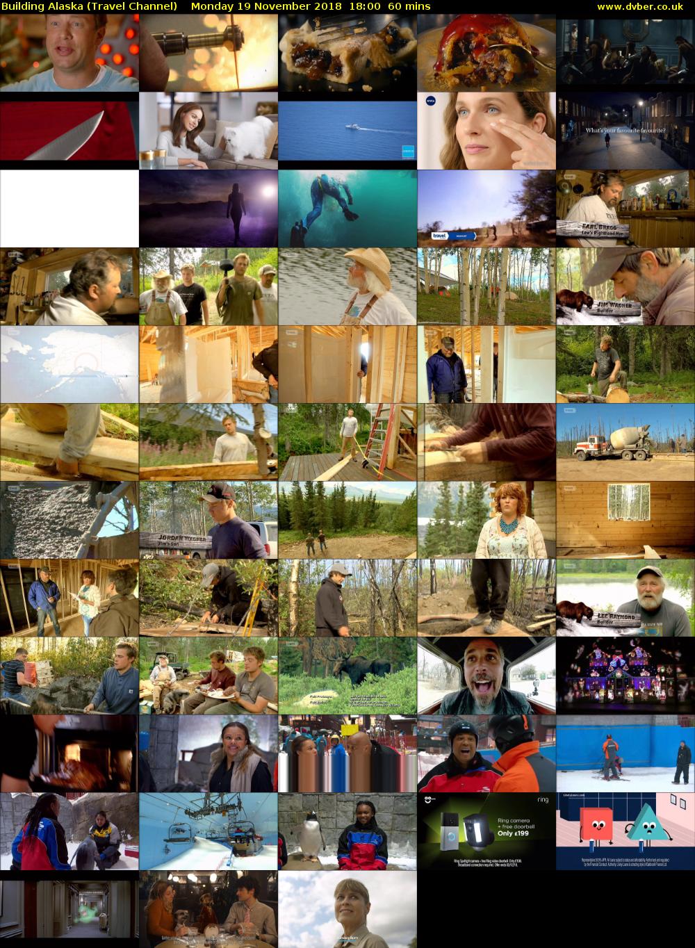 Building Alaska (Travel Channel) Monday 19 November 2018 18:00 - 19:00