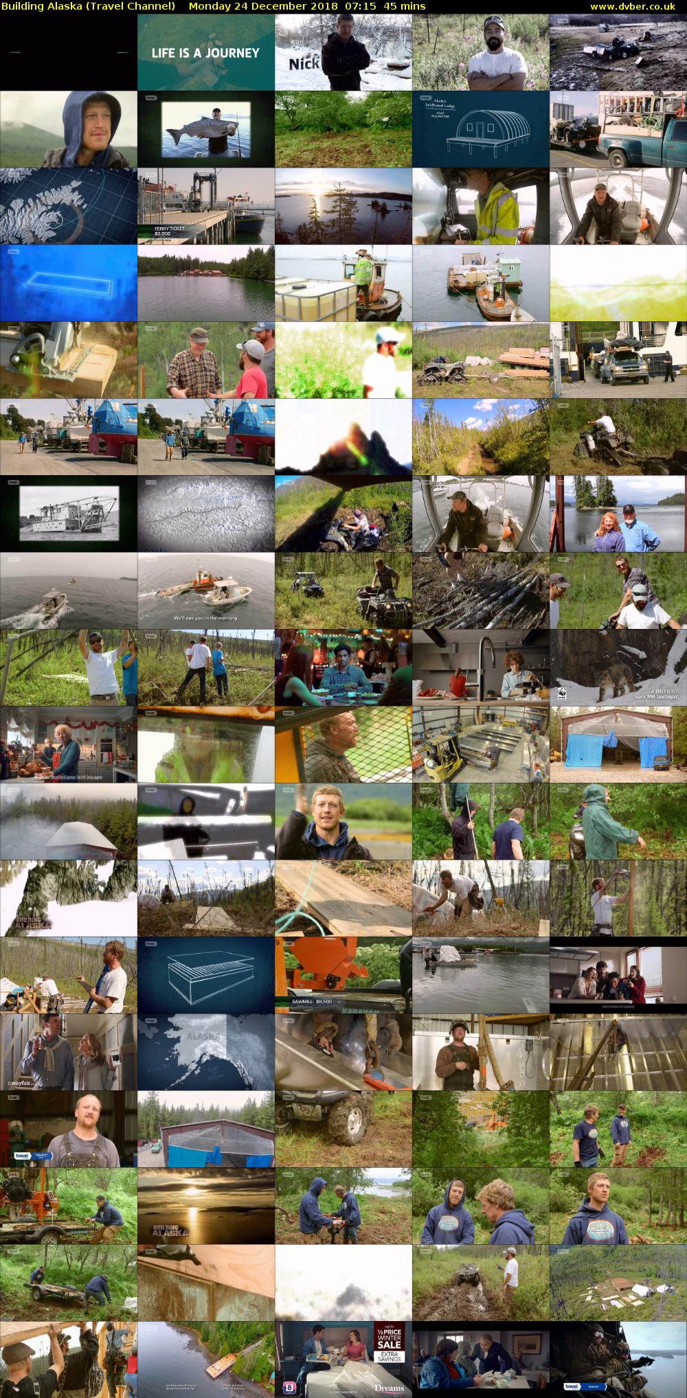 Building Alaska (Travel Channel) Monday 24 December 2018 07:15 - 08:00
