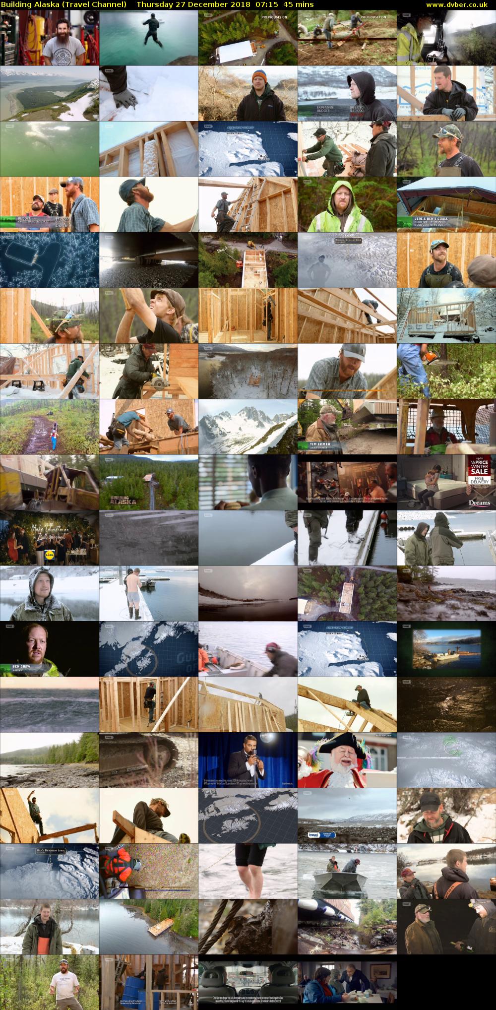 Building Alaska (Travel Channel) Thursday 27 December 2018 07:15 - 08:00