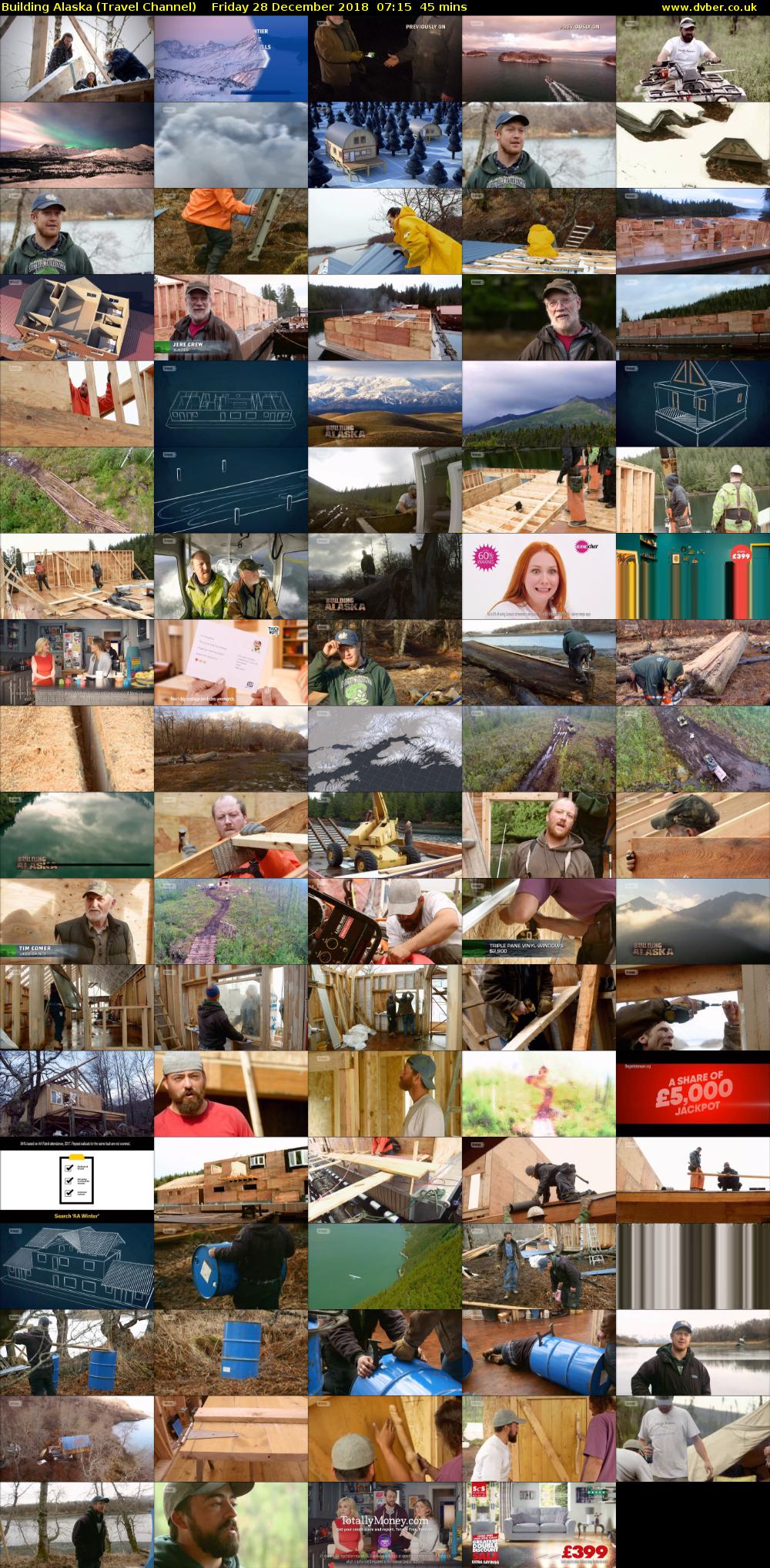 Building Alaska (Travel Channel) Friday 28 December 2018 07:15 - 08:00