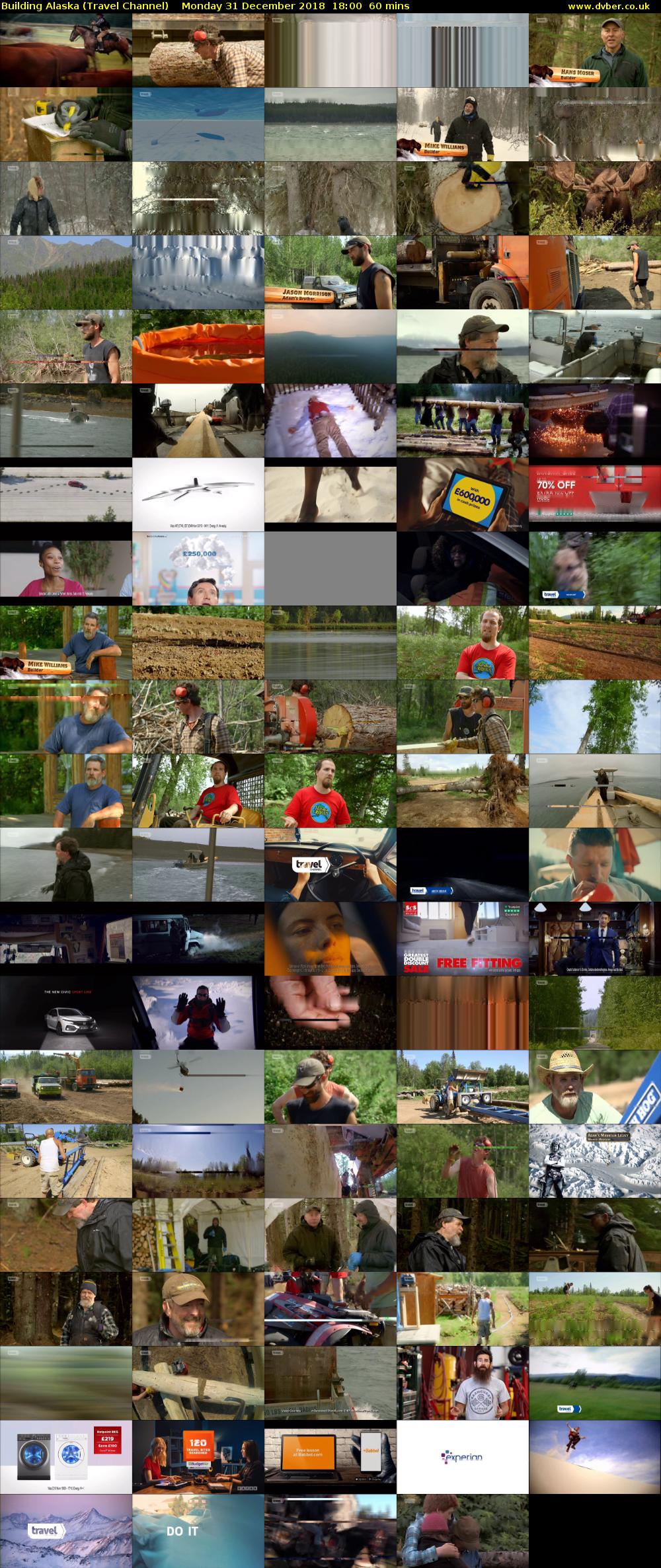 Building Alaska (Travel Channel) Monday 31 December 2018 18:00 - 19:00