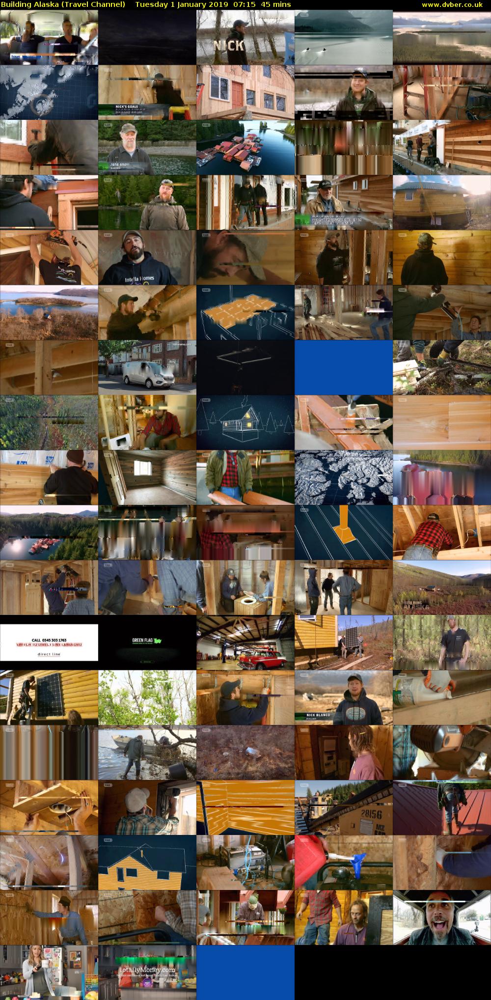 Building Alaska (Travel Channel) Tuesday 1 January 2019 07:15 - 08:00
