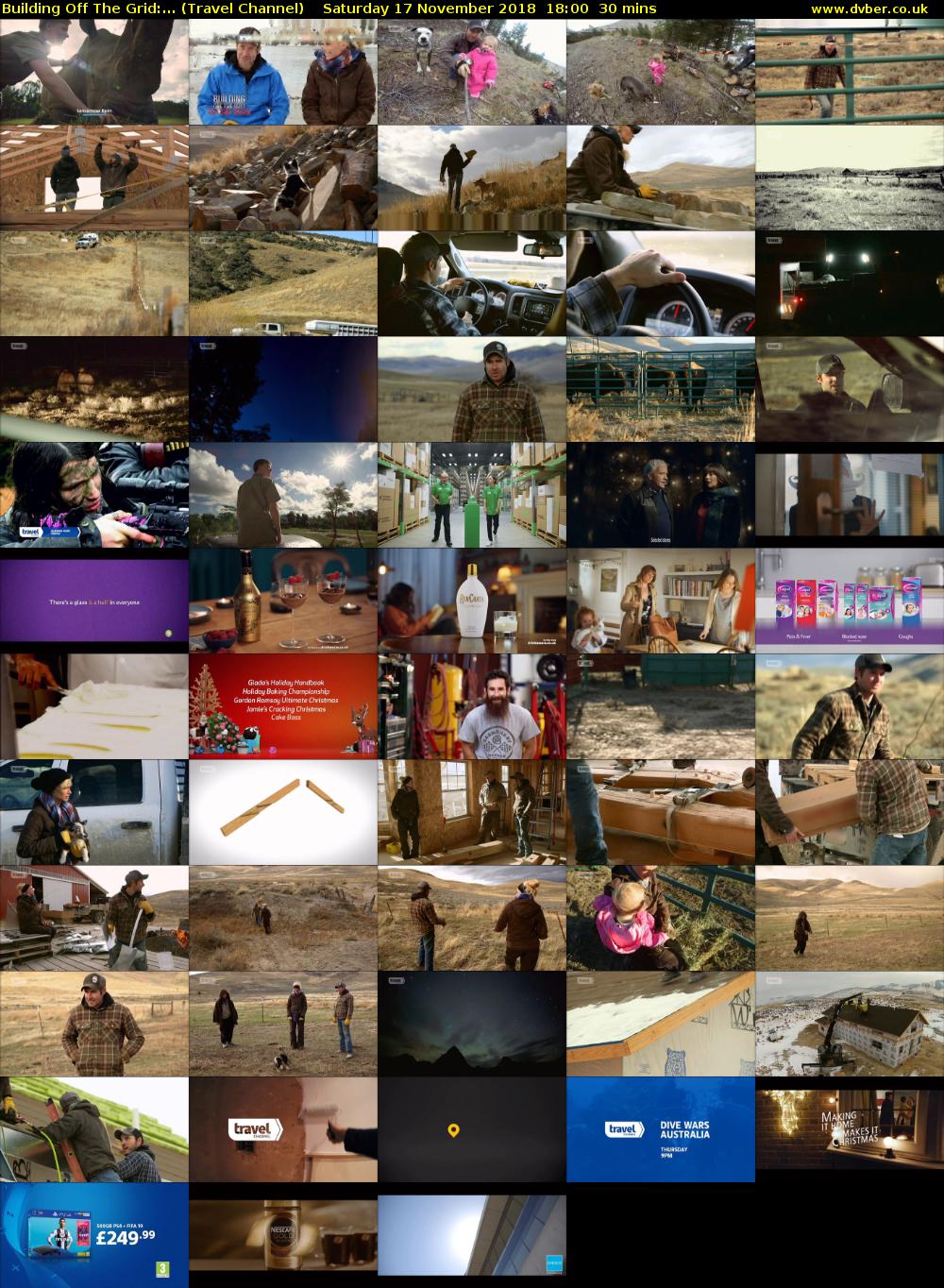 Building Off The Grid:... (Travel Channel) Saturday 17 November 2018 18:00 - 18:30