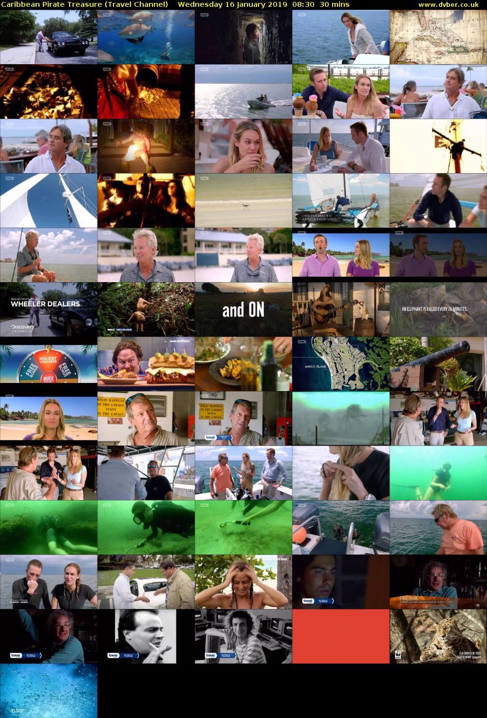 Caribbean Pirate Treasure (Travel Channel) Wednesday 16 January 2019 08:30 - 09:00