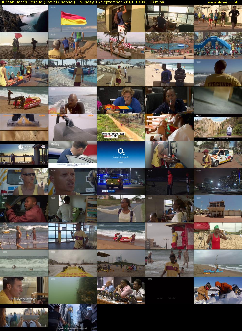 Durban Beach Rescue (Travel Channel) Sunday 16 September 2018 17:00 - 17:30