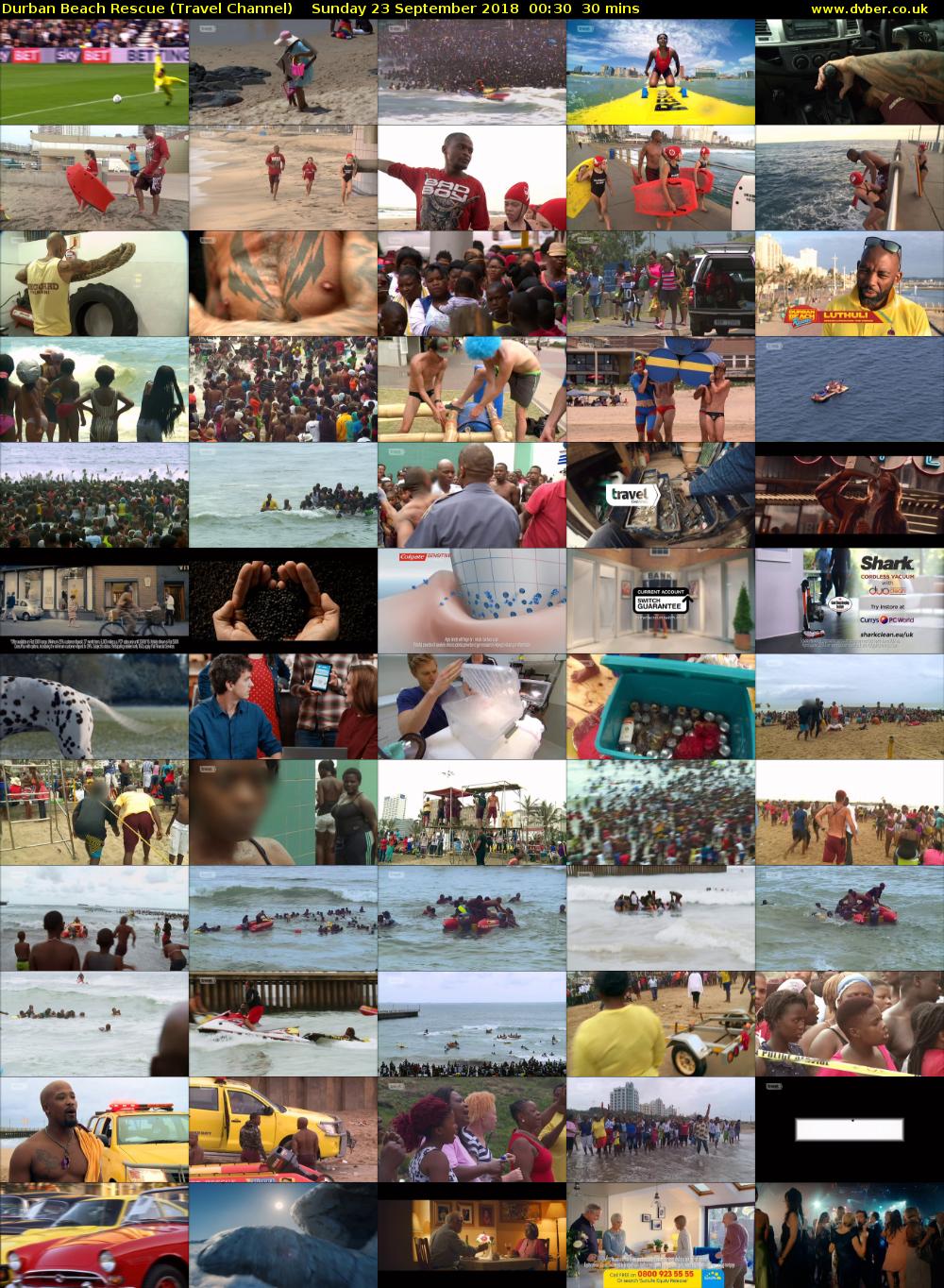 Durban Beach Rescue (Travel Channel) Sunday 23 September 2018 00:30 - 01:00