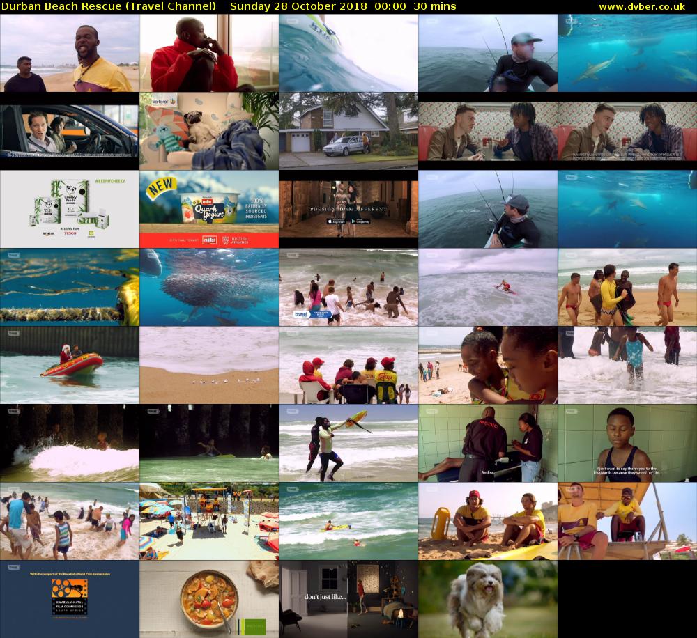 Durban Beach Rescue (Travel Channel) Sunday 28 October 2018 00:00 - 00:30