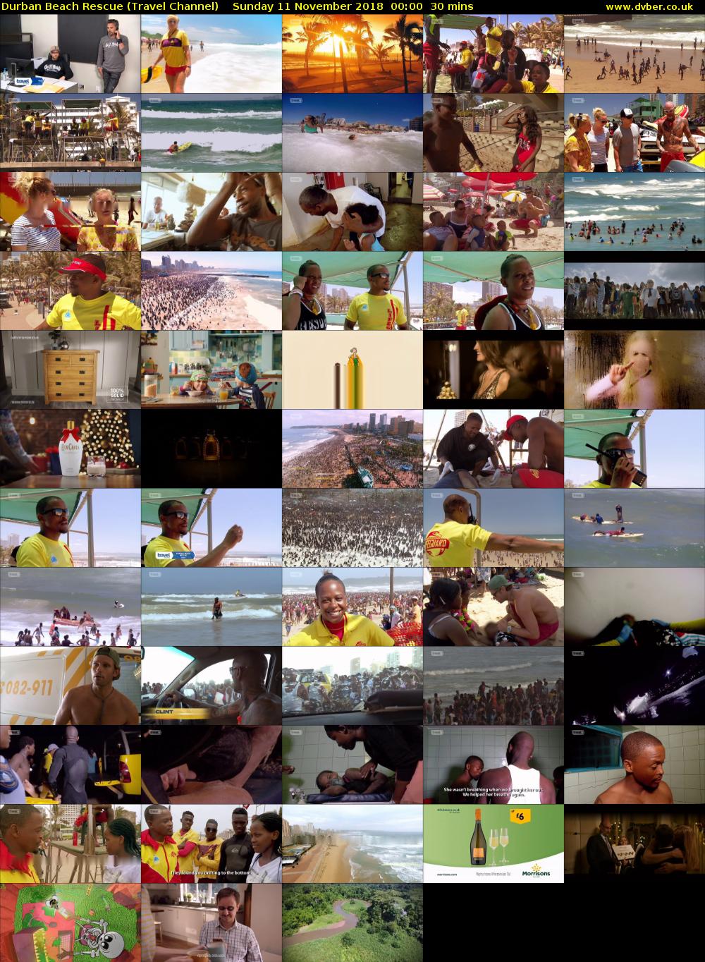 Durban Beach Rescue (Travel Channel) Sunday 11 November 2018 00:00 - 00:30