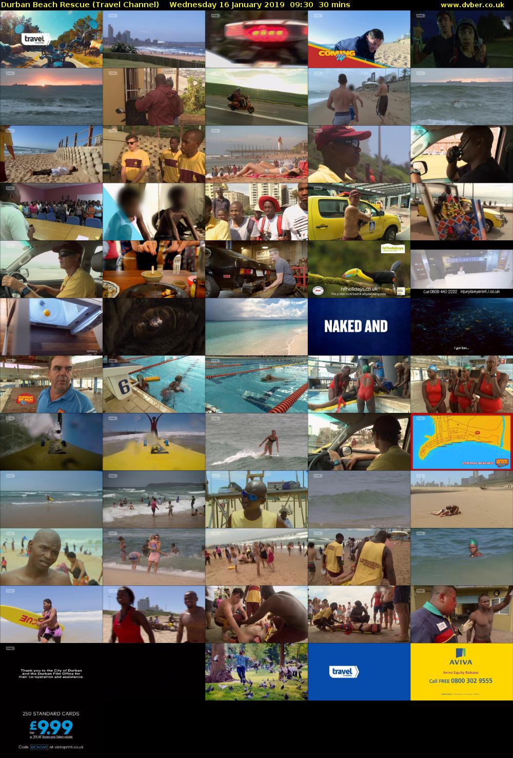 Durban Beach Rescue (Travel Channel) Wednesday 16 January 2019 09:30 - 10:00