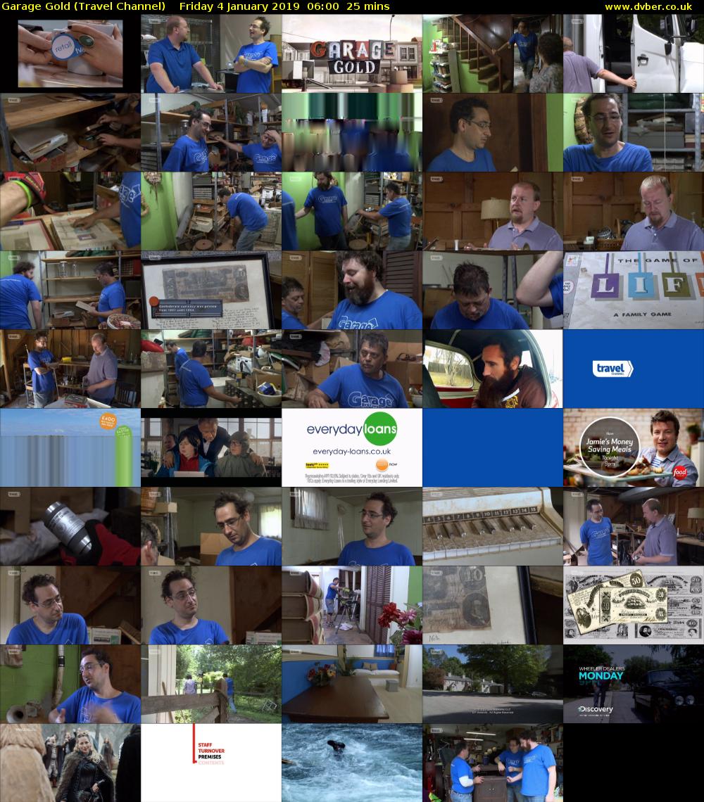 Garage Gold (Travel Channel) Friday 4 January 2019 06:00 - 06:25