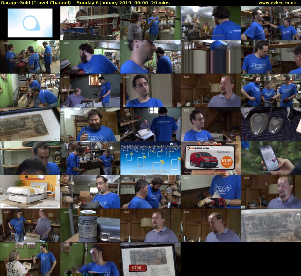 Garage Gold (Travel Channel) Sunday 6 January 2019 06:00 - 06:20