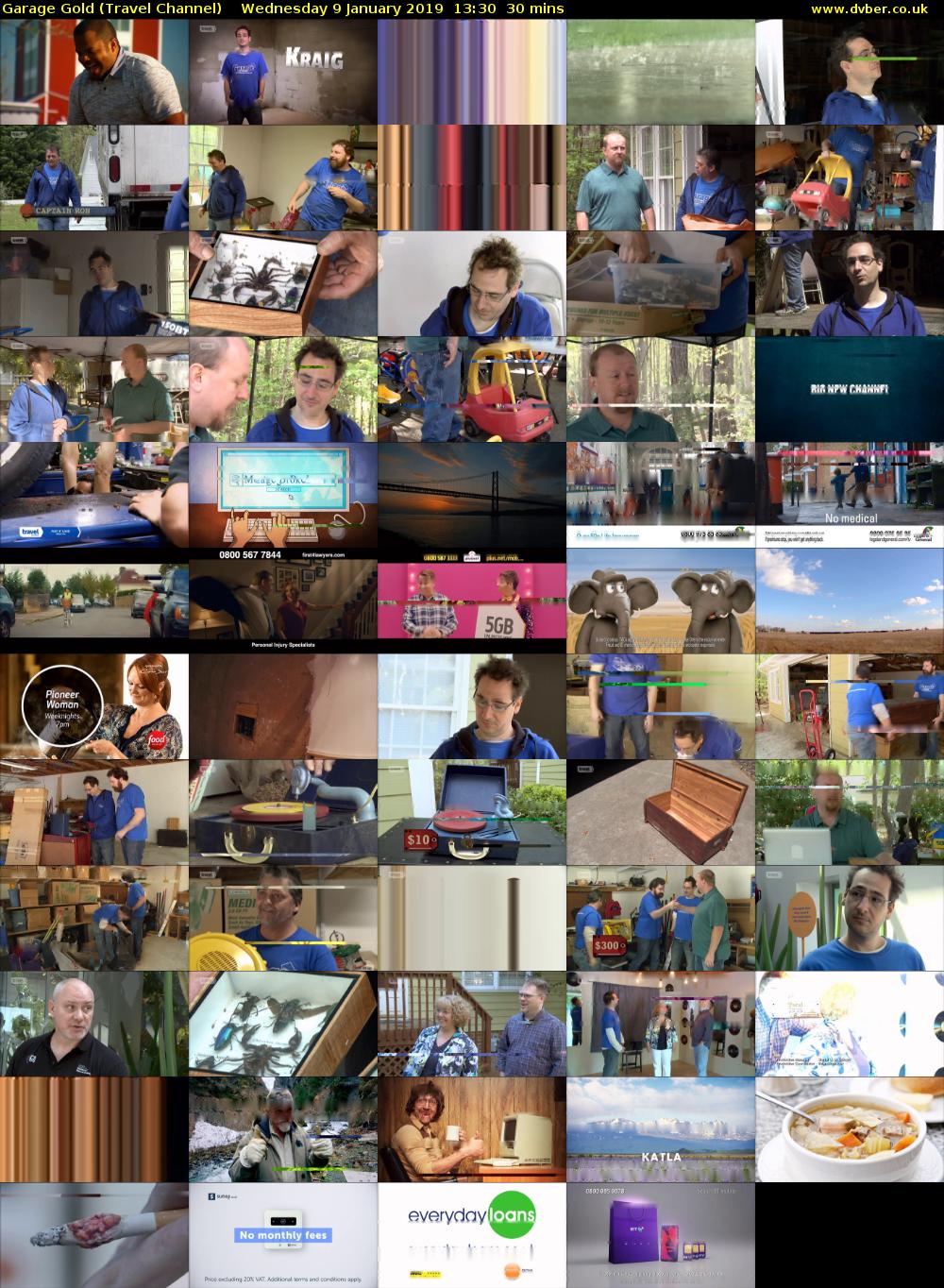 Garage Gold (Travel Channel) Wednesday 9 January 2019 13:30 - 14:00