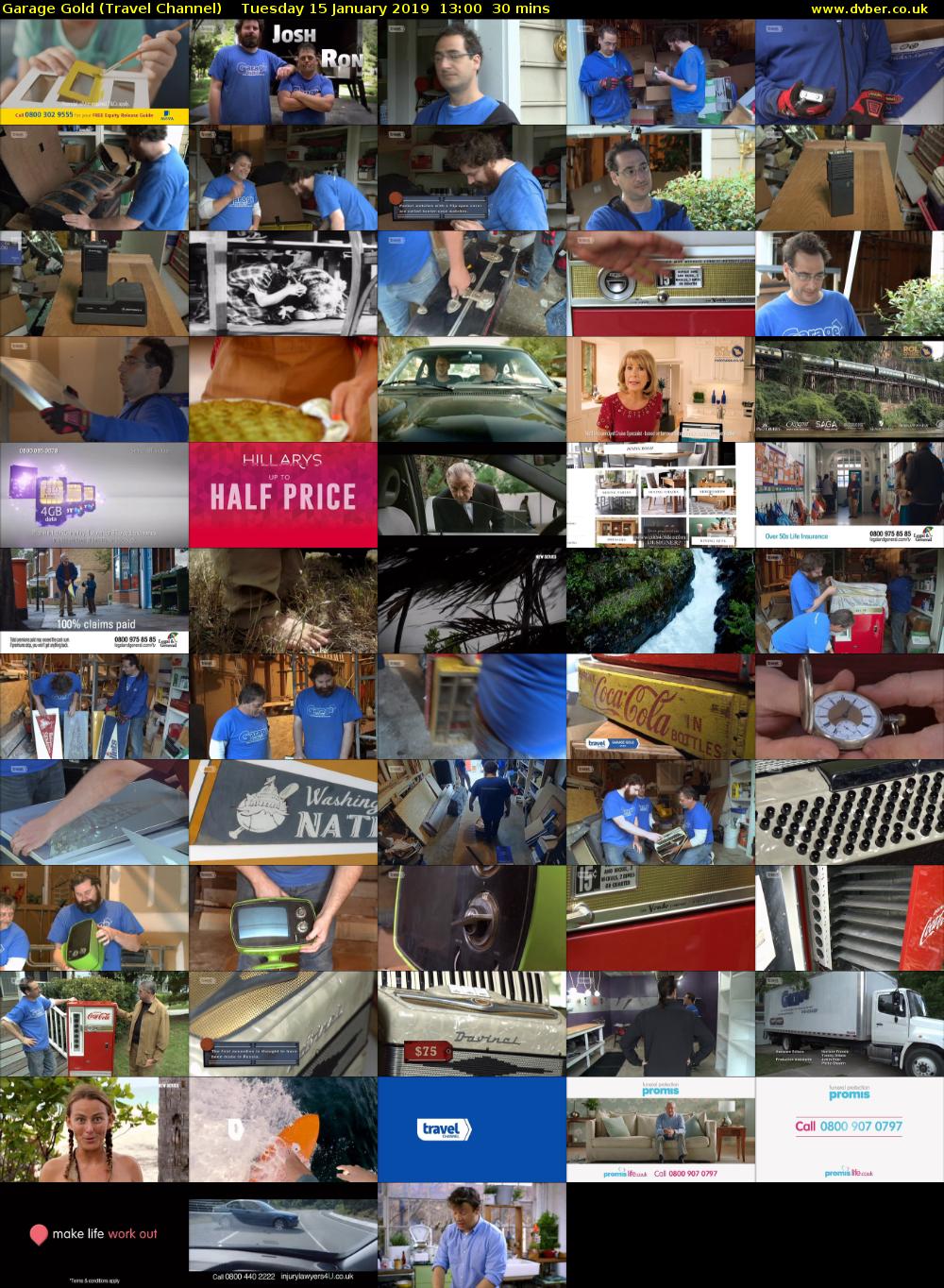 Garage Gold (Travel Channel) Tuesday 15 January 2019 13:00 - 13:30