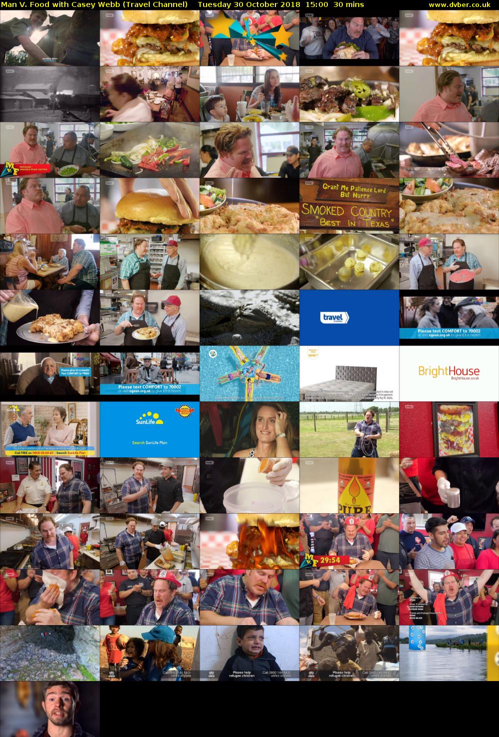 Man V. Food with Casey Webb (Travel Channel) Tuesday 30 October 2018 15:00 - 15:30