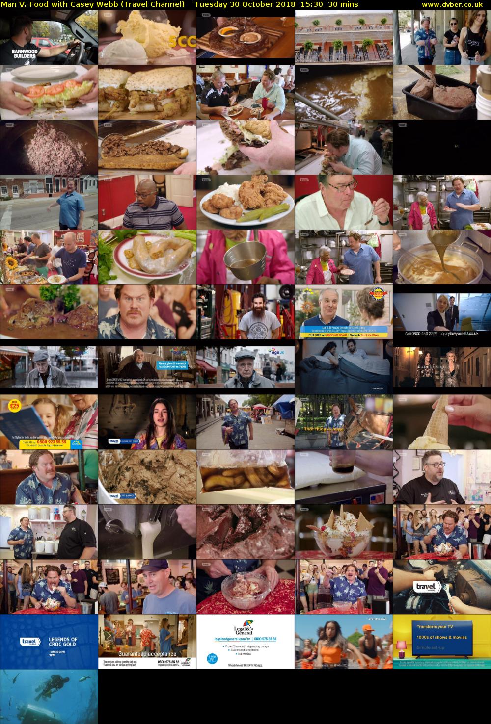 Man V. Food with Casey Webb (Travel Channel) Tuesday 30 October 2018 15:30 - 16:00