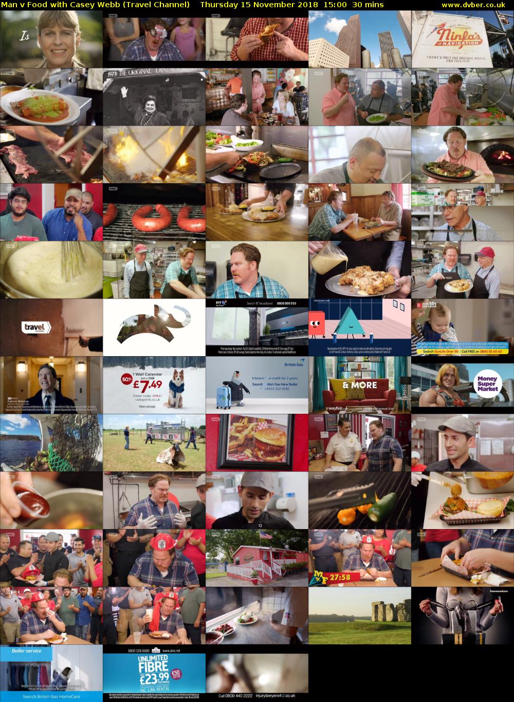 Man v Food with Casey Webb (Travel Channel) Thursday 15 November 2018 15:00 - 15:30