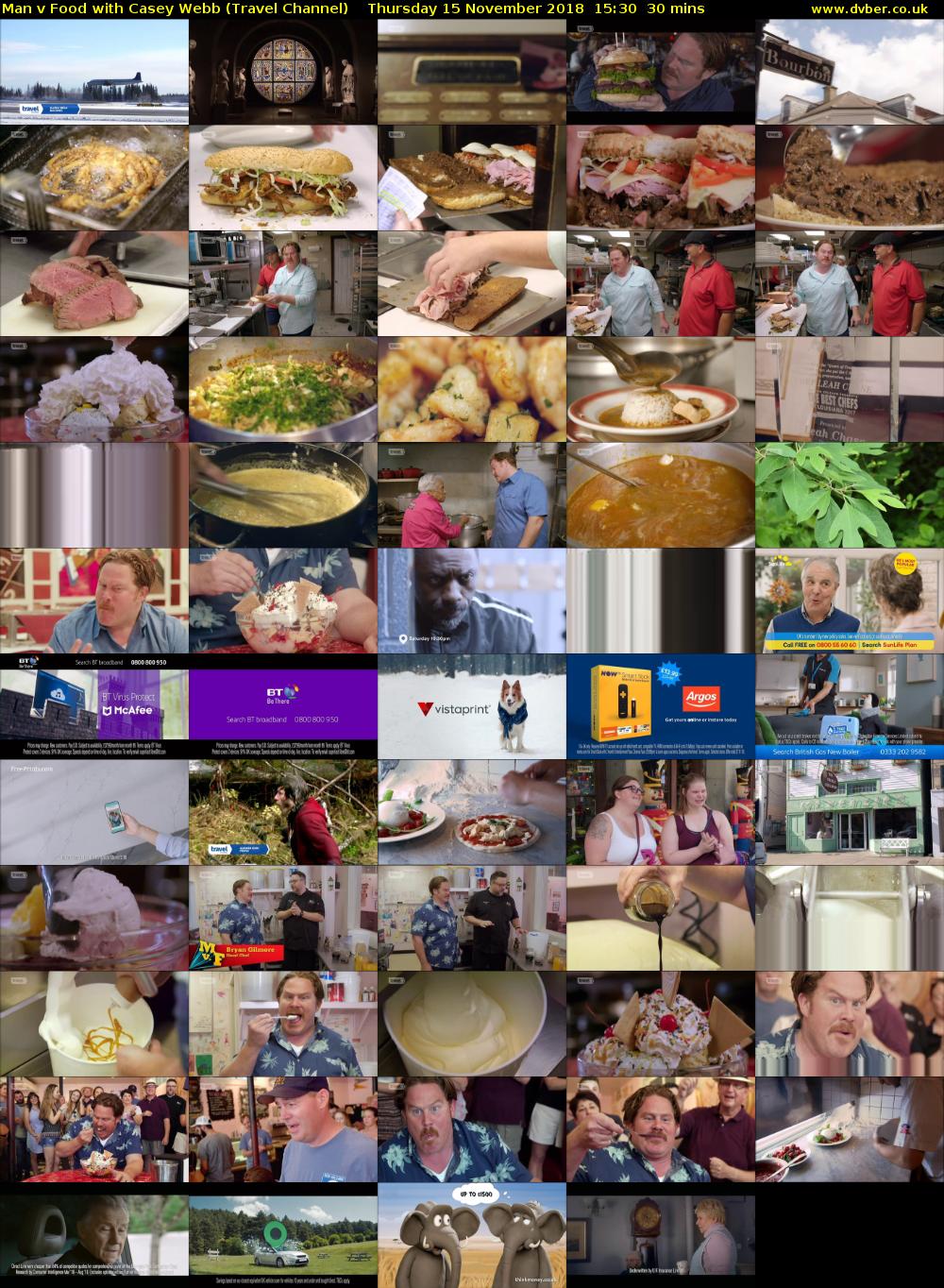 Man v Food with Casey Webb (Travel Channel) Thursday 15 November 2018 15:30 - 16:00