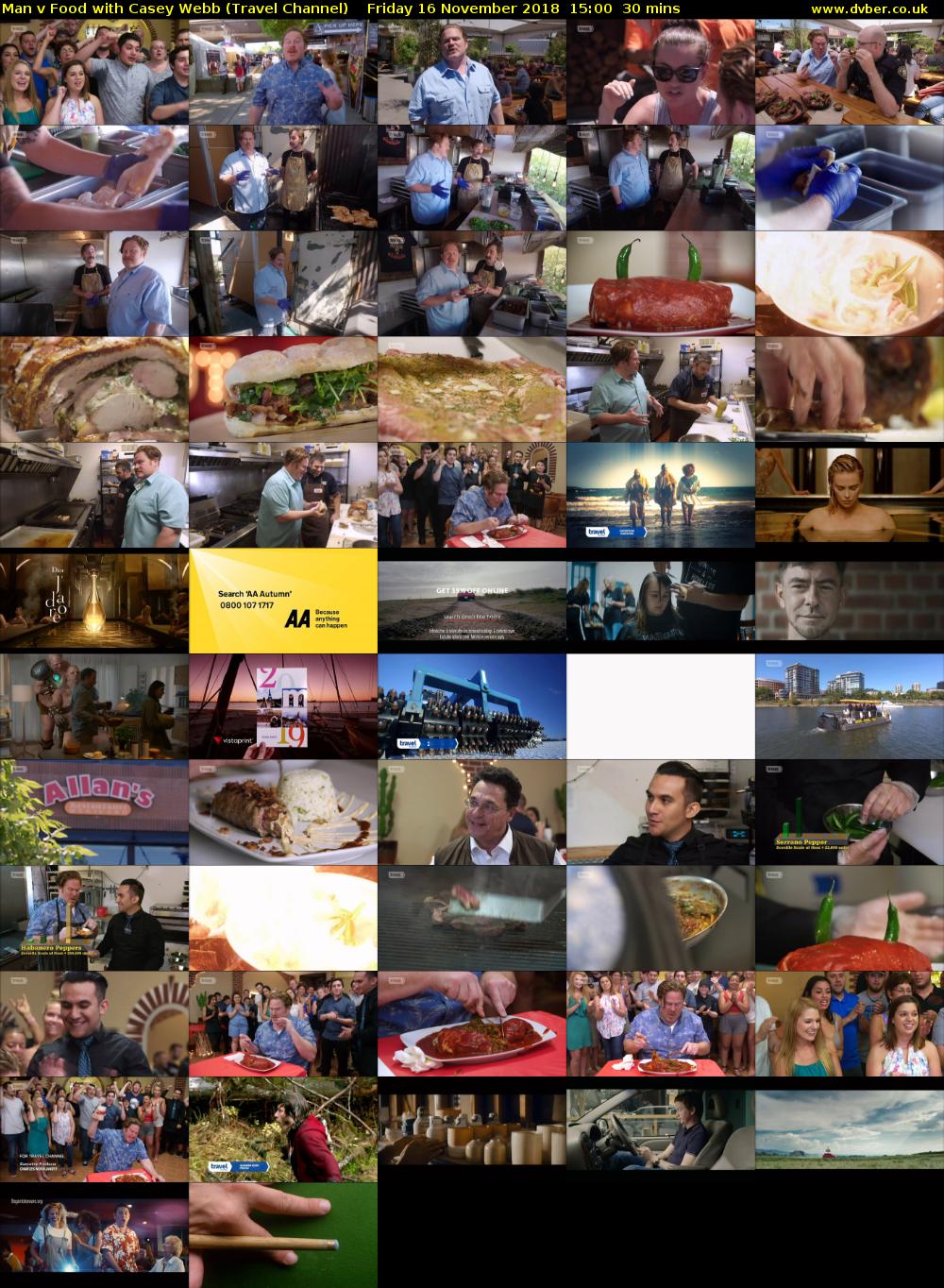 Man v Food with Casey Webb (Travel Channel) Friday 16 November 2018 15:00 - 15:30