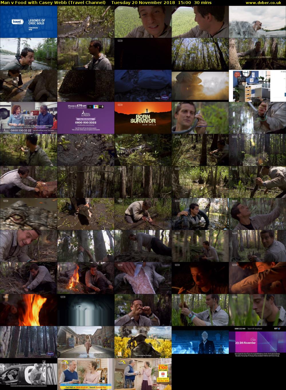 Man v Food with Casey Webb (Travel Channel) Tuesday 20 November 2018 15:00 - 15:30