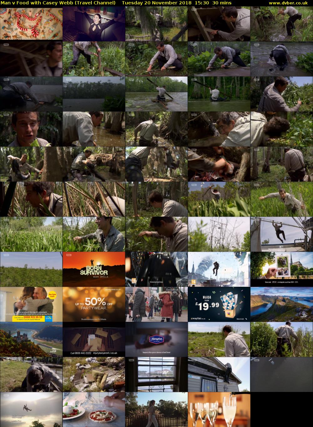 Man v Food with Casey Webb (Travel Channel) Tuesday 20 November 2018 15:30 - 16:00