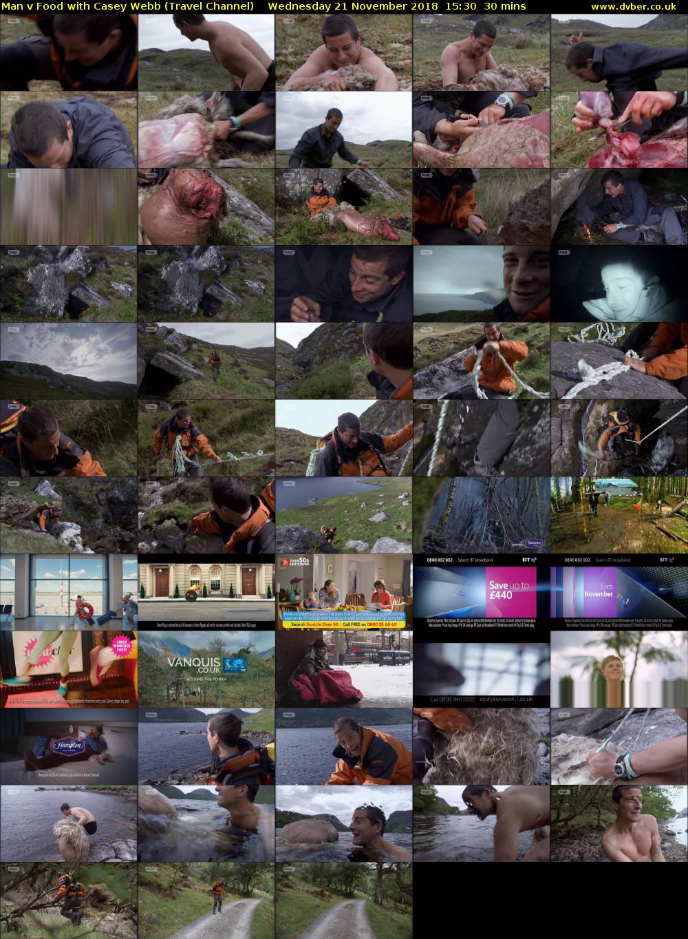 Man v Food with Casey Webb (Travel Channel) Wednesday 21 November 2018 15:30 - 16:00