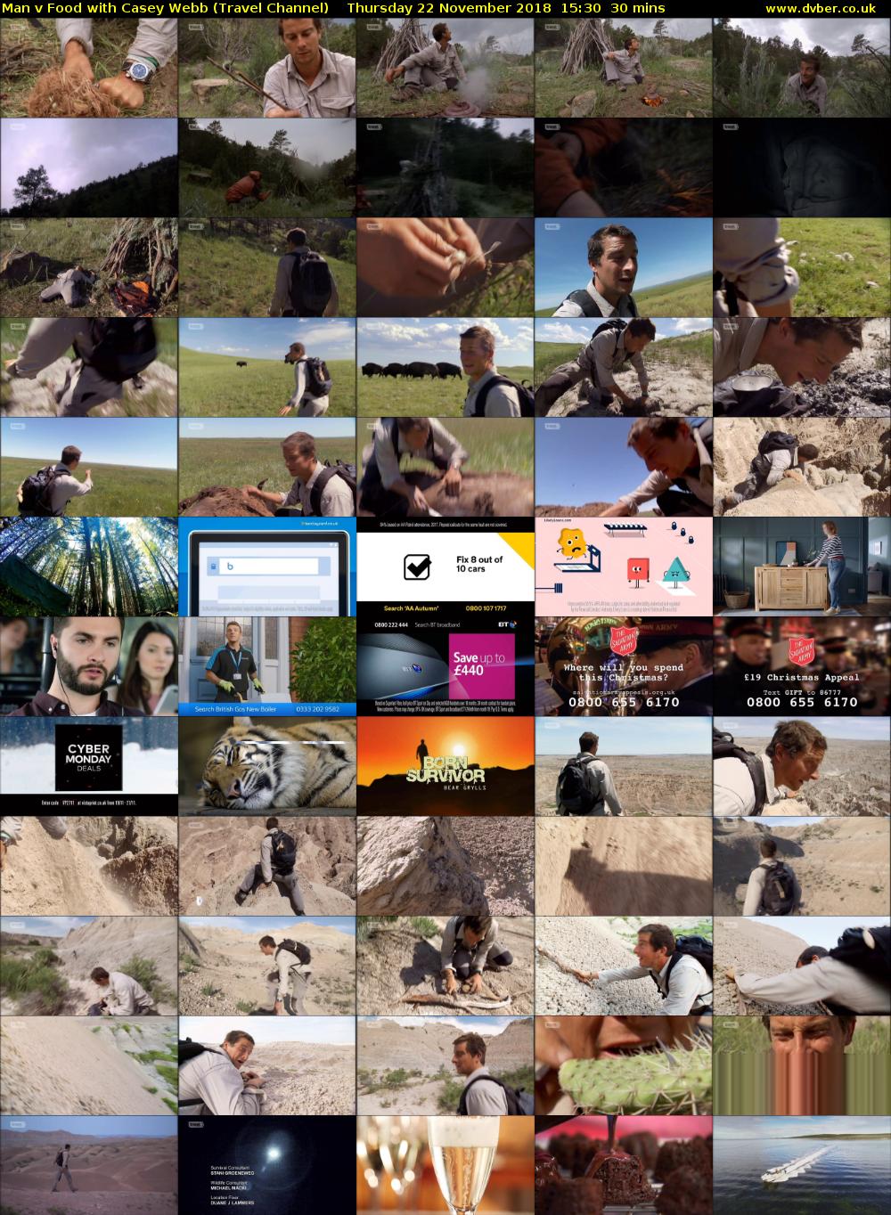 Man v Food with Casey Webb (Travel Channel) Thursday 22 November 2018 15:30 - 16:00