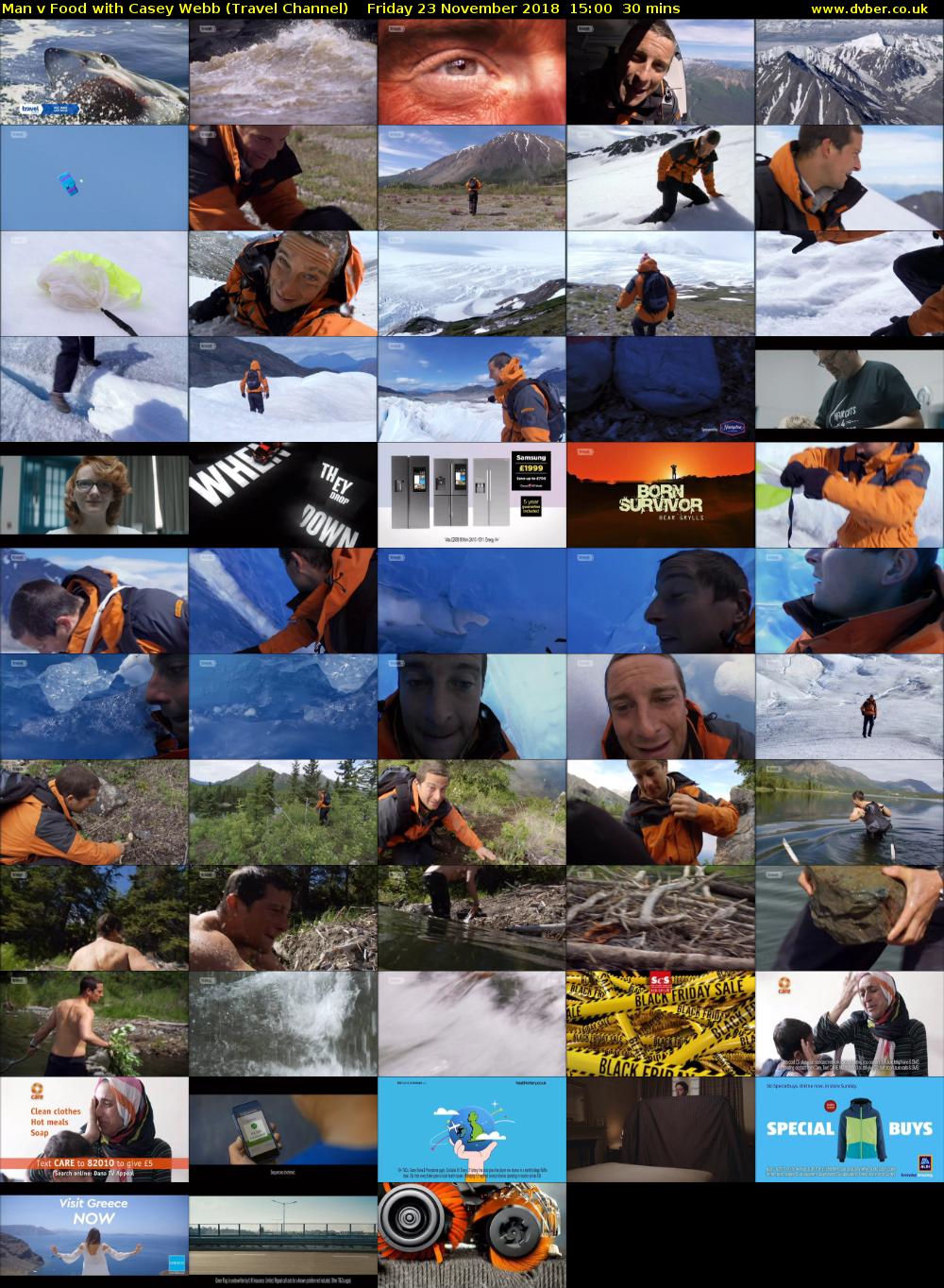 Man v Food with Casey Webb (Travel Channel) Friday 23 November 2018 15:00 - 15:30