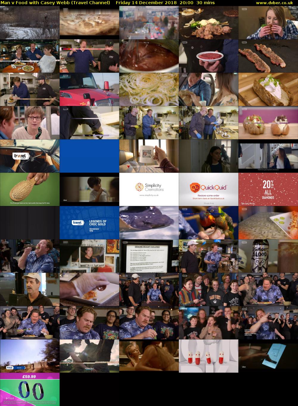 Man v Food with Casey Webb (Travel Channel) Friday 14 December 2018 20:00 - 20:30