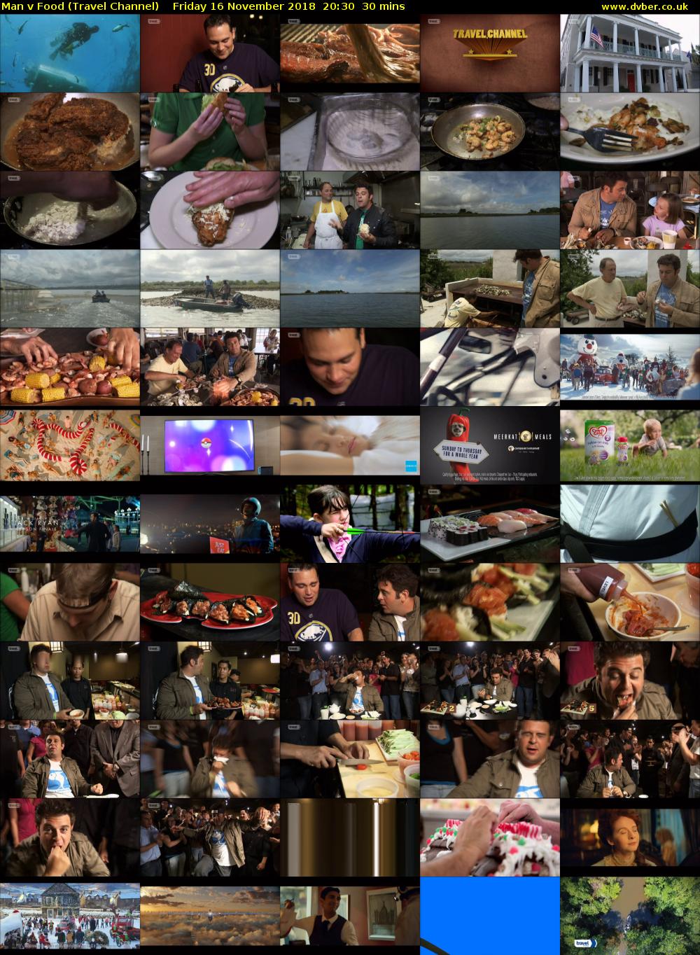 Man v Food (Travel Channel) Friday 16 November 2018 20:30 - 21:00