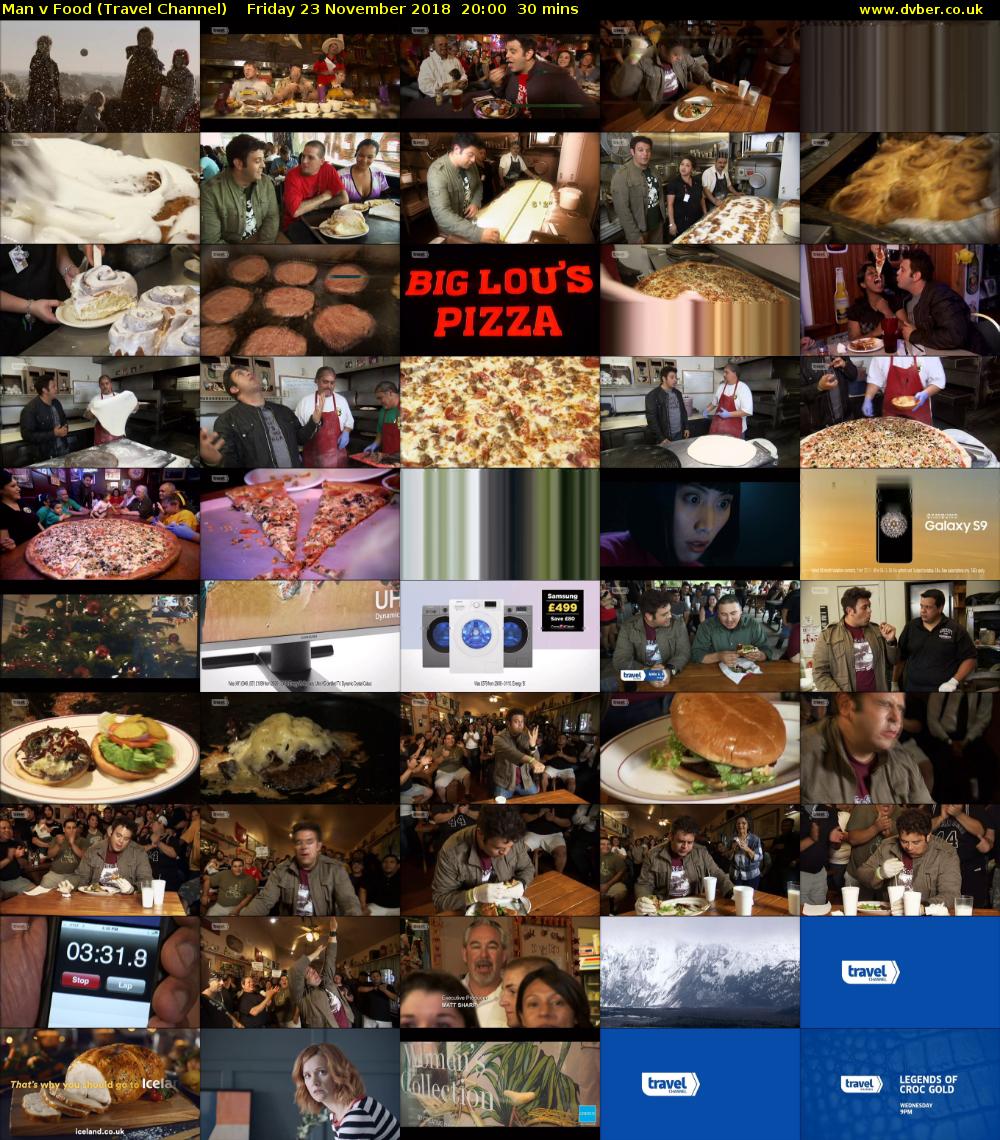 Man v Food (Travel Channel) Friday 23 November 2018 20:00 - 20:30