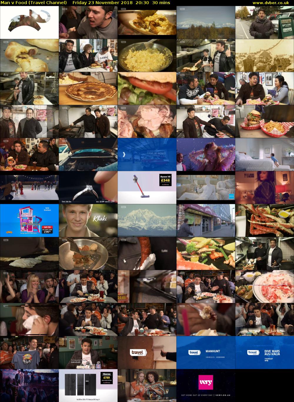 Man v Food (Travel Channel) Friday 23 November 2018 20:30 - 21:00