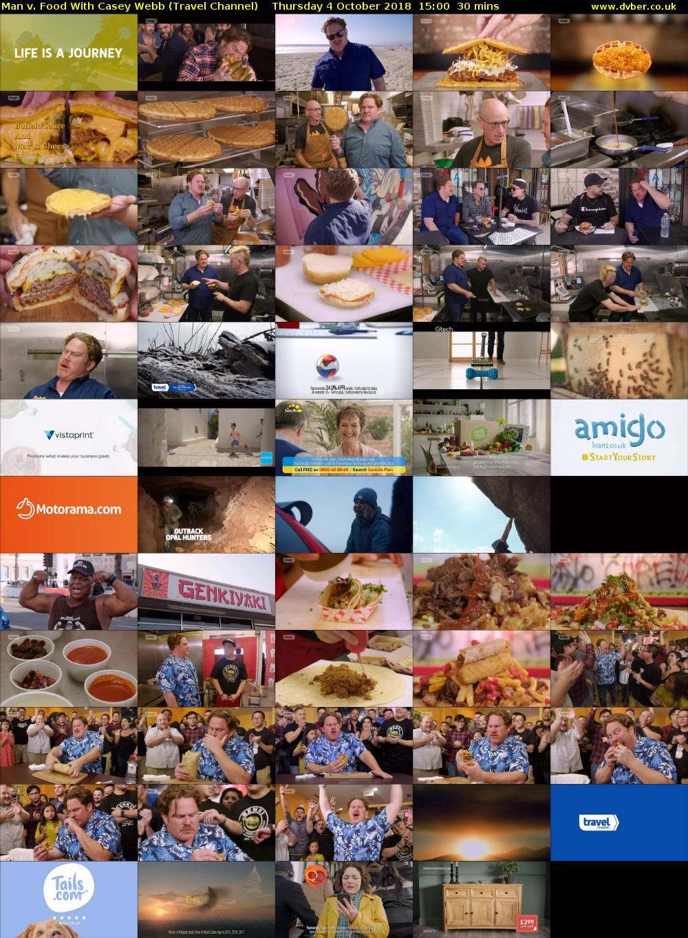 Man v. Food With Casey Webb (Travel Channel) Thursday 4 October 2018 15:00 - 15:30