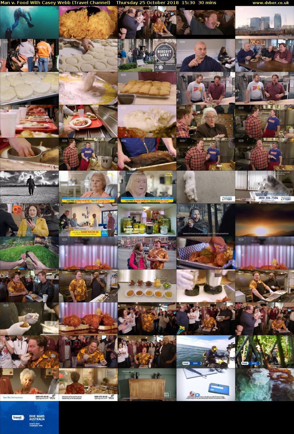 Man v. Food With Casey Webb (Travel Channel) Thursday 25 October 2018 15:30 - 16:00