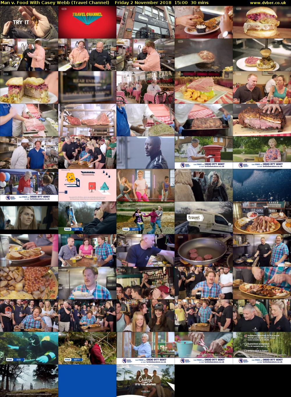 Man v. Food With Casey Webb (Travel Channel) Friday 2 November 2018 15:00 - 15:30